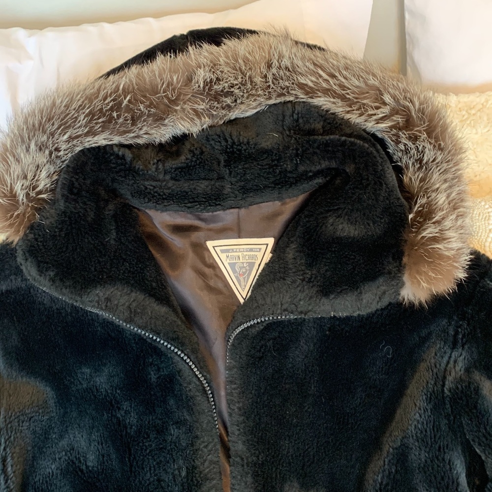 Vintage Marvin Richards Faux Fur Zip Up Jacket